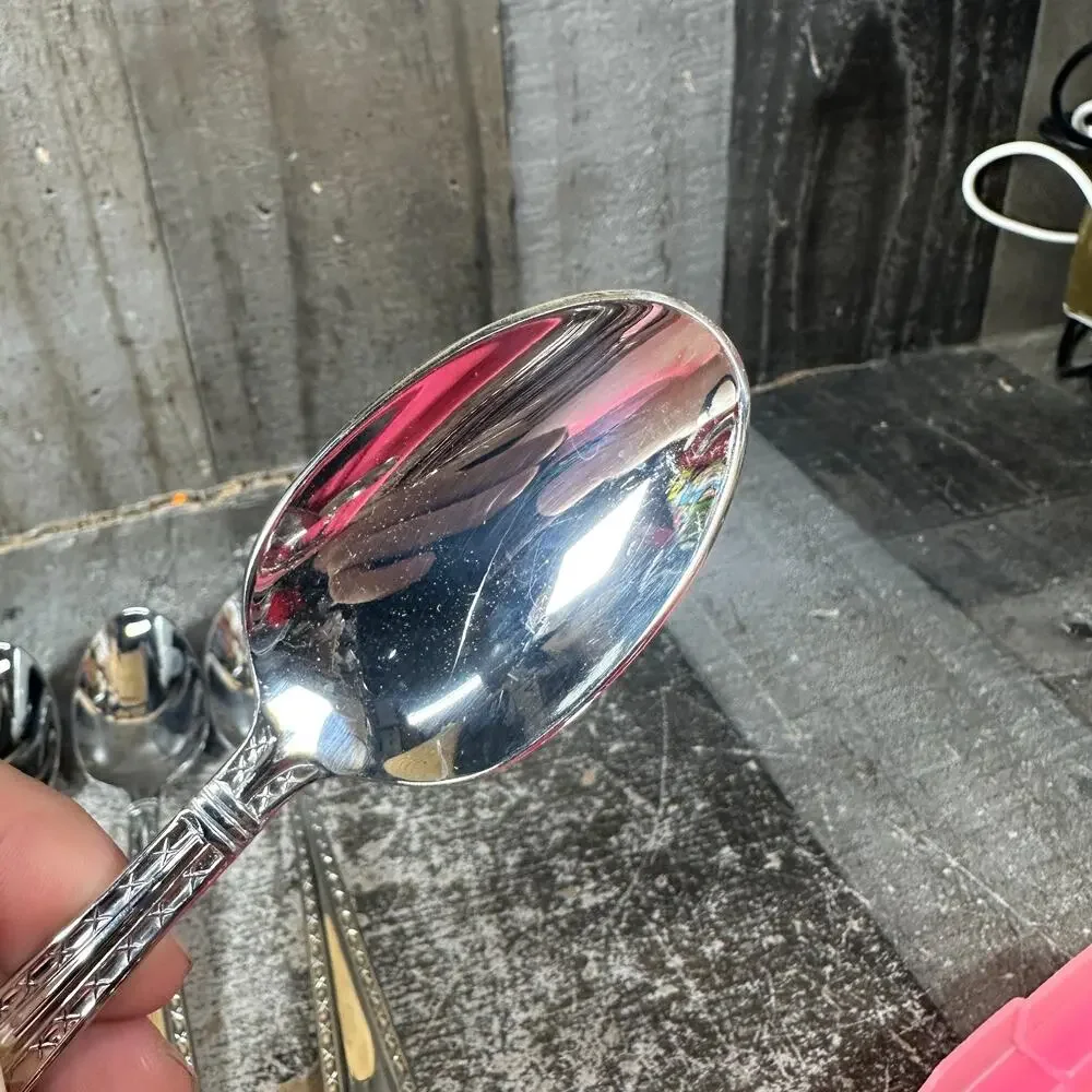 4‎ Hampton Silversmiths Nobility Stainless 18/10 Oval Soup Spoons 8”